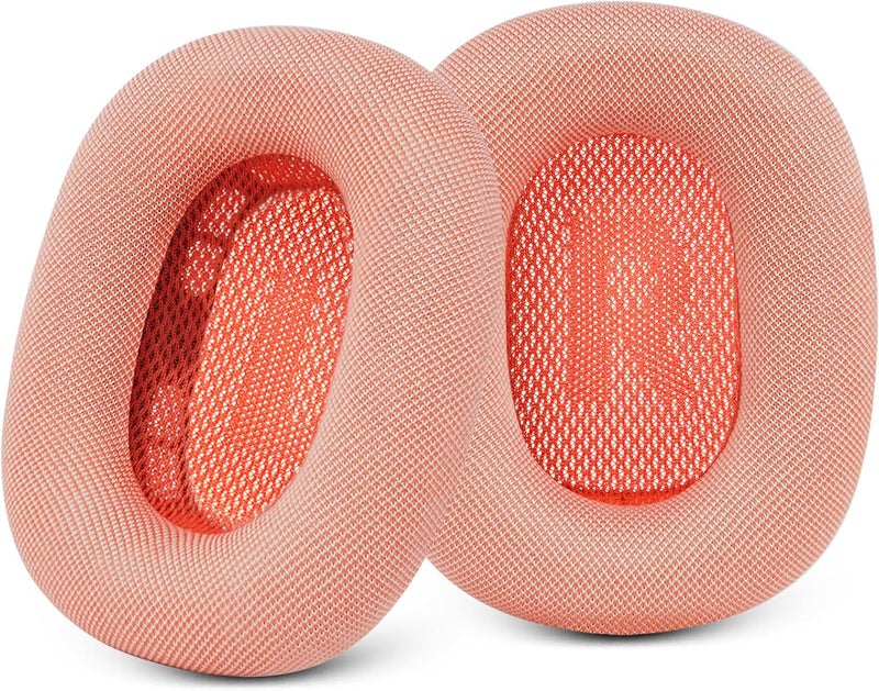 GEVO Upgraded Ear Cushions Replacement Earpads for Apple AirPods Max Headphones, Mesh Fabric Ear Pads Ear Covers with Memory Foam and Magnet for AirPods Max (Pink) - Image 1